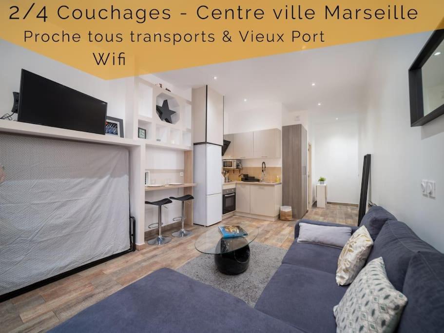 Appartement Tout Equipe 2 A 4 Couchages Au Coeur Du Vieux Port Marseille Bagian luar foto
